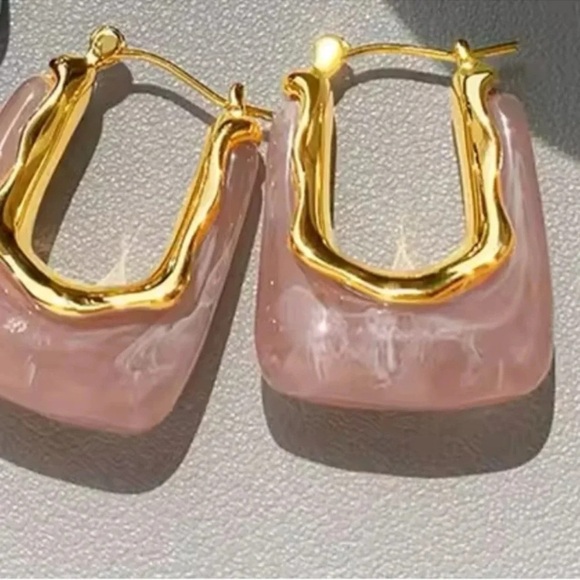 Anthropologie Casa Clara Andy Earrings Sweet Pink Gold Earrings - Picture 11 of 11